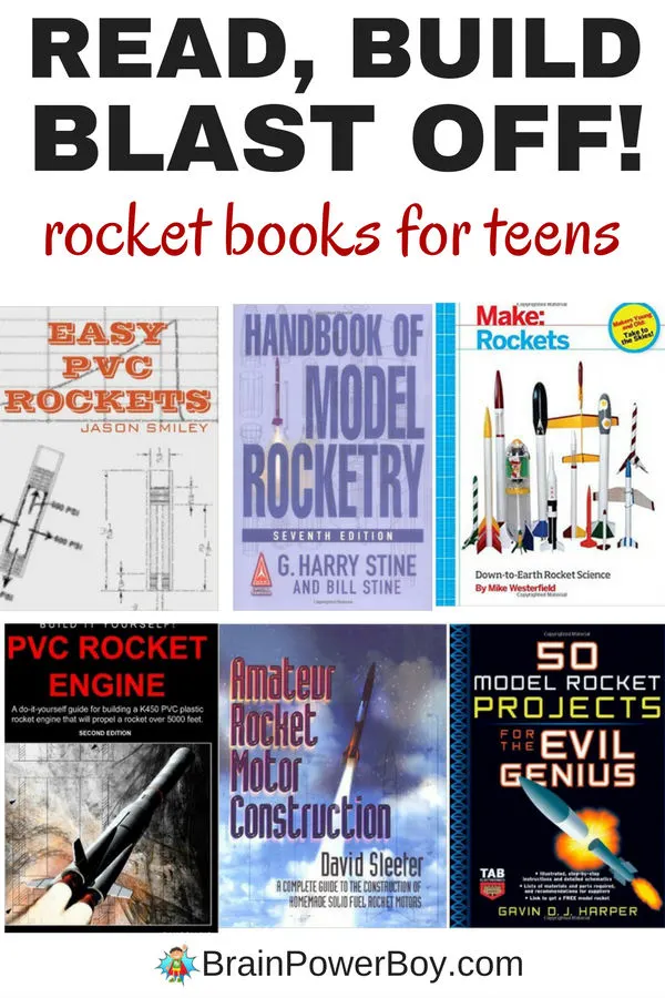 Hands-on DIY rocket projects! Read the books, build the rockets and send them into the sky. This book list has a great selection of rocket books for teens. Model rocketry is packed with learning opportunities and your teen will love shooting off their own rocket!