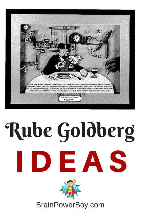 Rube Goldberg Contraptions are delightful ways to do something super simple in a complex and wonderful way. Try some Rube Goldberg Ideas today.