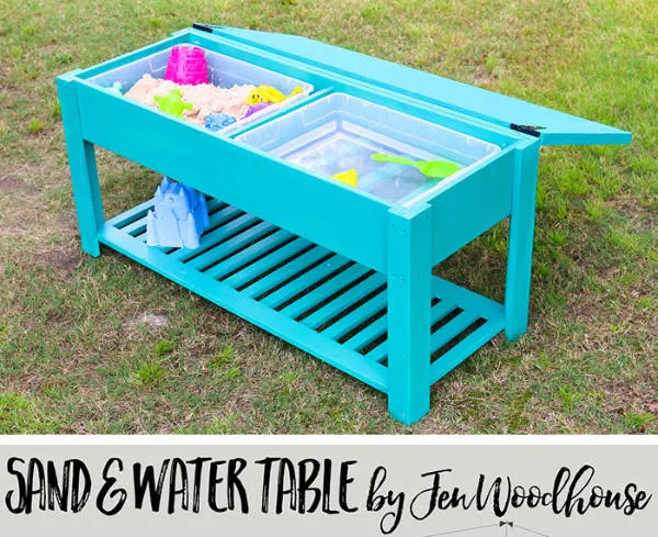 Sand and Water Table with Chalkboard Cover