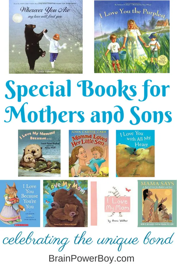 Books about Mothers and Sons. From beautiful to super cute these books are perfect for a mother and son to read together. Great for Mother's Day or any time of the year.