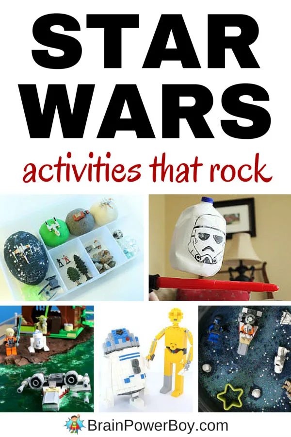 Awesome Star Wars activities that your kids are going to go crazy for. Click through for a super selection of Star Wars activity ideas for Star Wars day or any time. May the 4th be with you.
