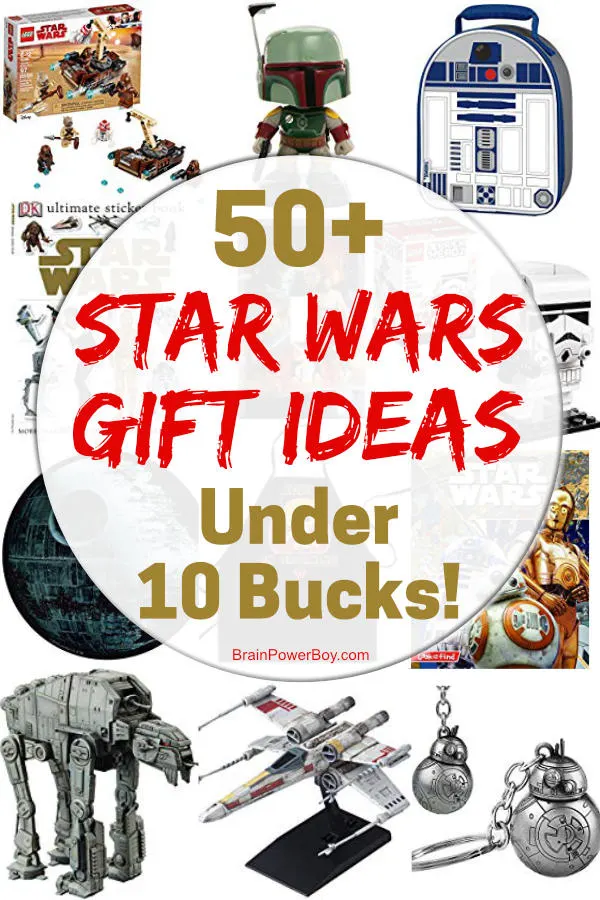 It's true! See over 50 Star Wars gift ideas that are under 10 bucks each. Star Wars fans are really going to love these! There is something awesome for everyone! Grab a cheap Star Wars gift for kids, for him, for her, for everybody! Click or tap to see them all.
