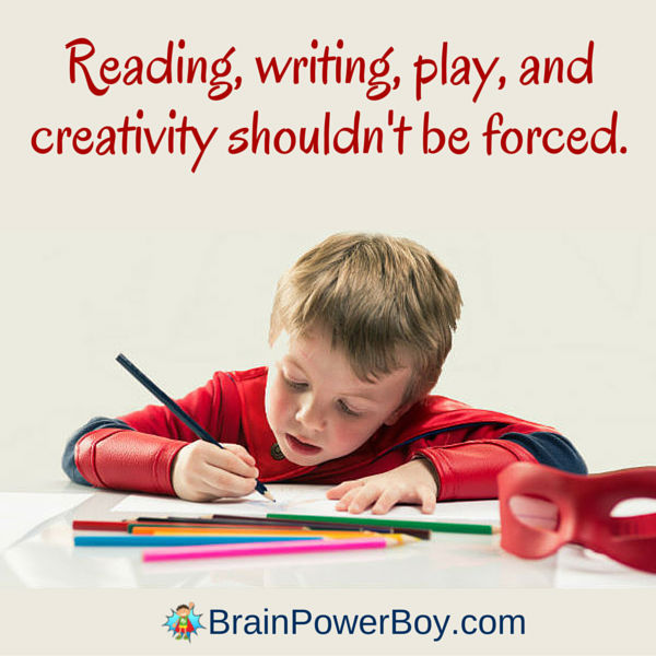 Rules that require a specific number of minutes of reading, writing, play or creativity are counterproductive. Click to read more.