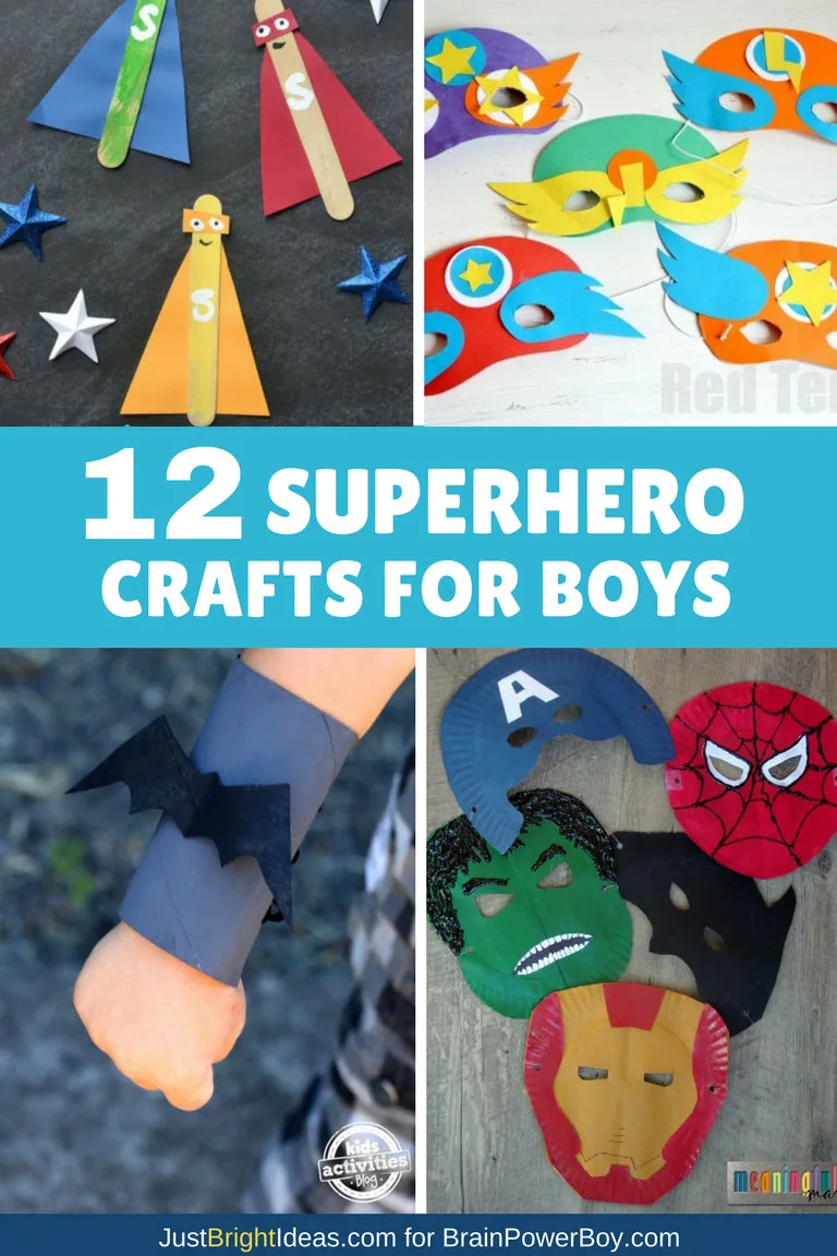 Superhero crafts that boys will enjoy! Want to get boys crafting? Give them something that they can really get into. Spiderman, Batman, The Hulk, Captain American and more! These superhero ideas are super cool! Click picture to go to the article.