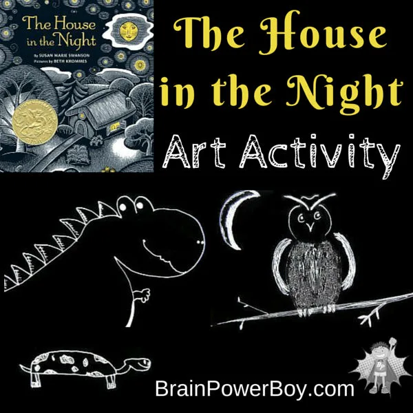Fun book activity to go with the Caldecott Medal book The House in the Night. Try a new art materials and an interesting art technique.