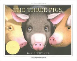 The Three Pigs is a romping tale of pigs gone wild as they escape the traditional fairy tale and slip out of the pages of the book.