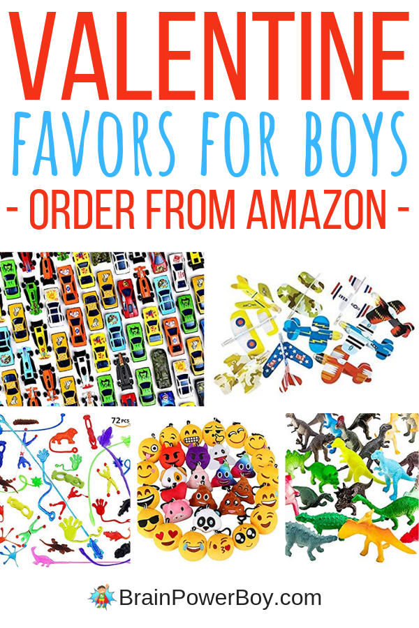 Quick and easy valentines for boy. Click and order from Amazon, slip into a bag, slap on a tag and you are DONE! Great for busy moms!!
