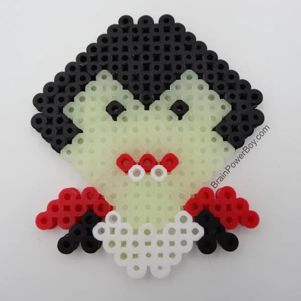 Completed Dracula Perler Bead Project!