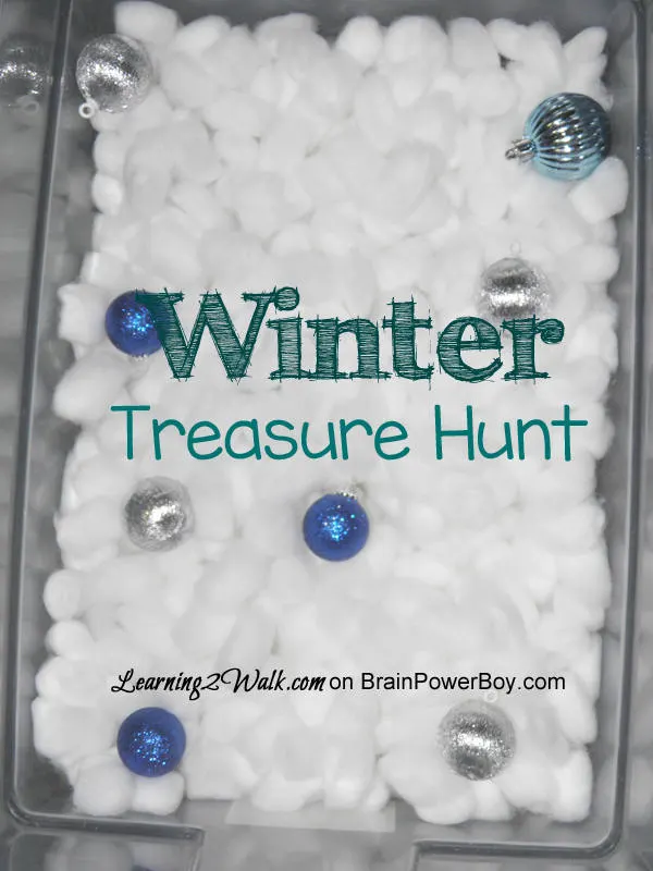 Go on a treasure hunt in the snow with this Winter Preschool Activity bin. Use real snow or cotton balls for a fun adventure.
