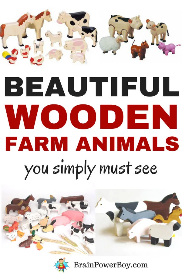 You have to see these wonderful Wooden Farm Animals. There are a lot of different sets featured and each one is unique. I just love wooden toys. Oh, and there are handmade wooden animals as well!
