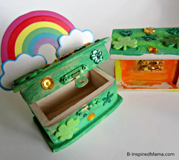 Wooden Treasure Box to Catch Leprechauns