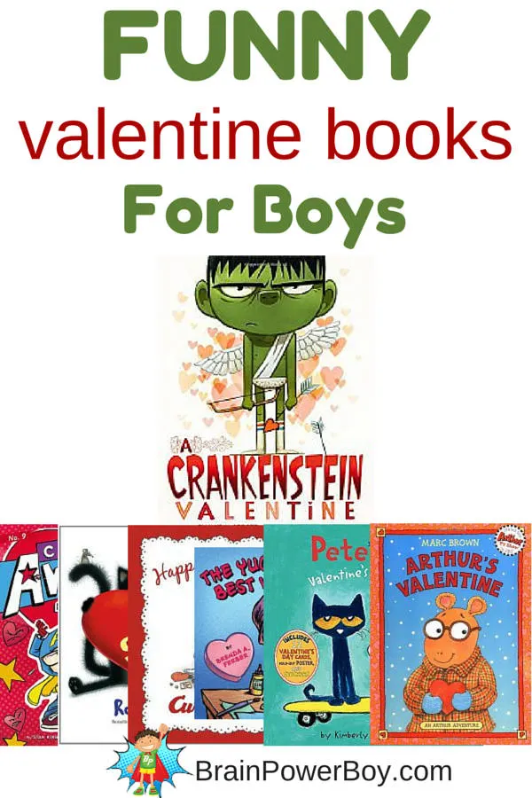 Funny, silly, crabby, non-pink Funny Valentine Books for Boys to get them laughing.