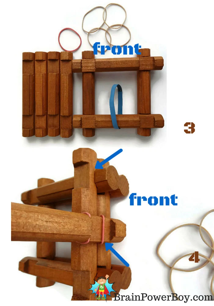 Easy to make catapult from Lincoln Logs. Directions on BrainPowerBoy.com