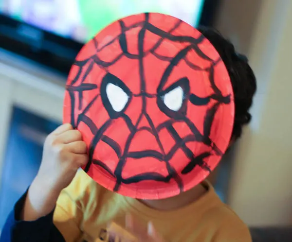 spider man paper plate