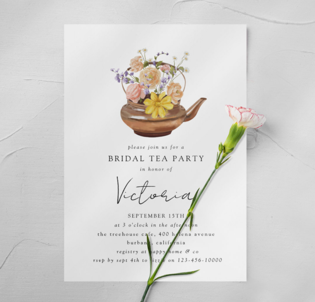 tea bridal shower invite
